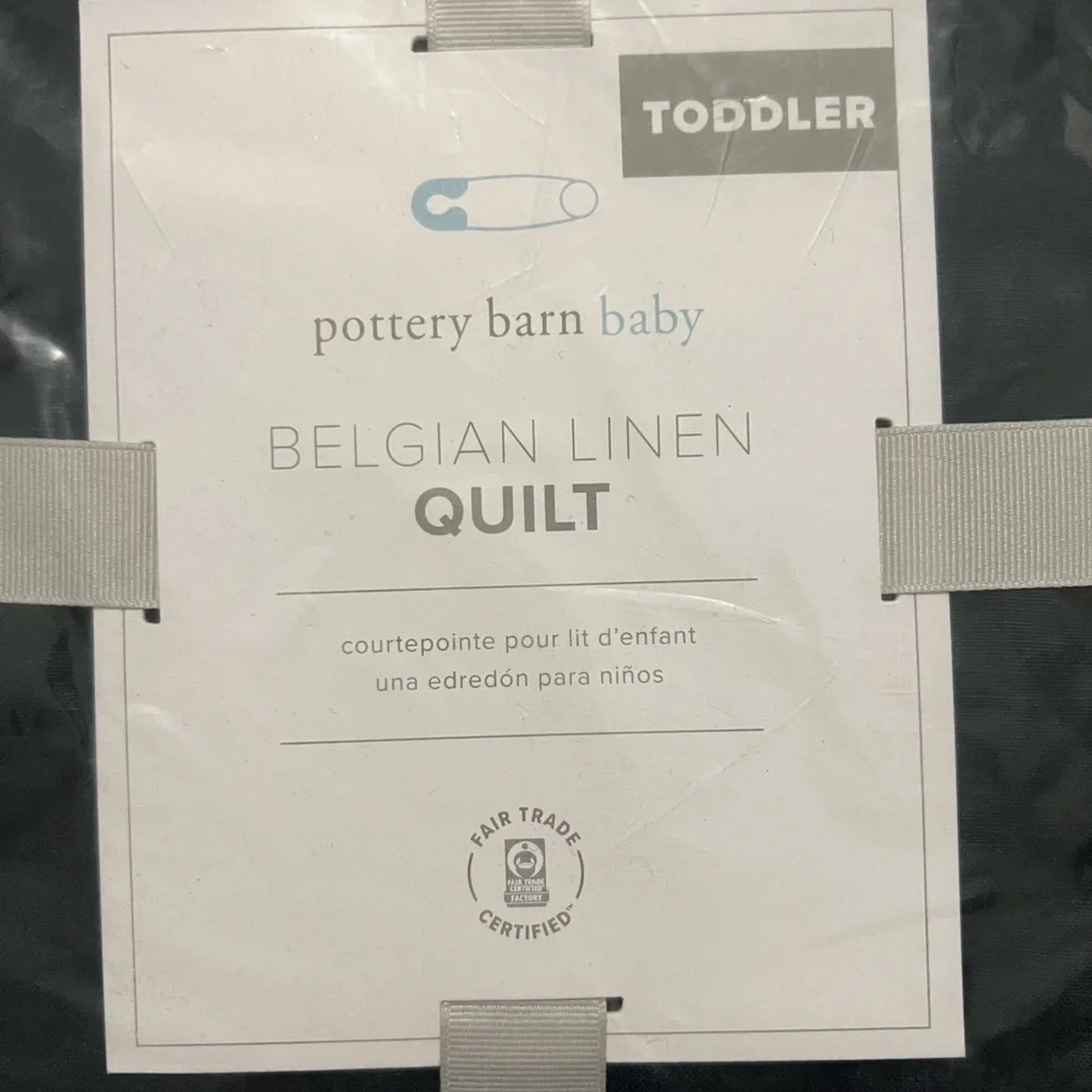 NWOT Pottery Barn Kids Belgian Linen Bedding | Navy
